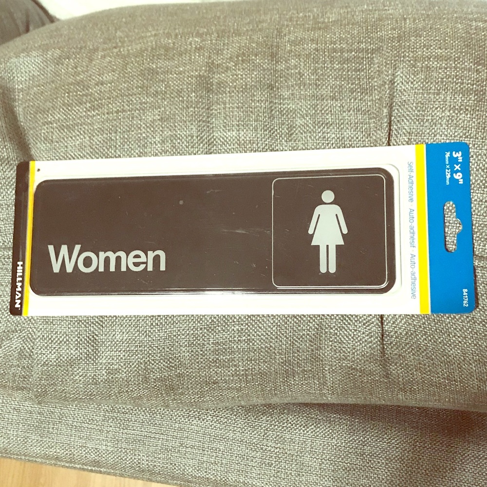 🚺Hillman Women’s Restroom Sign 🚺 3” x 9”
